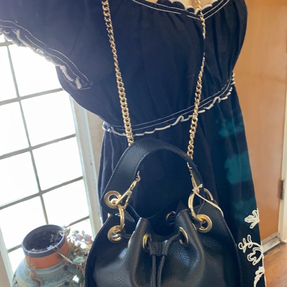 Anna Paola Bags Anna Paola Leather Round Black Bag Purse Nwt Poshmark